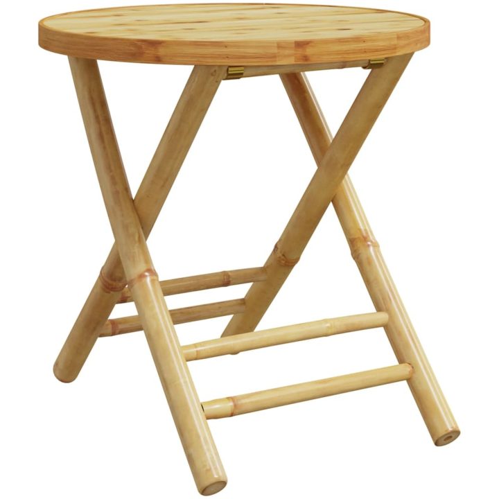 Hopfällbart trädgårdsbord bambu vidaXL 45 x 45 cm – bild 2