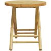 Hopfällbart trädgårdsbord bambu vidaXL 45 x 45 cm – miniatyr 4