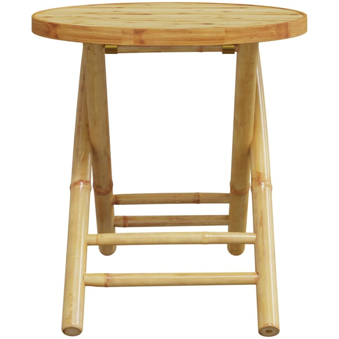 Hopfällbart trädgårdsbord bambu vidaXL 45 x 45 cm – bild 4