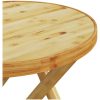 Hopfällbart trädgårdsbord bambu vidaXL 45 x 45 cm – miniatyr 7