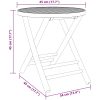 Hopfällbart trädgårdsbord bambu vidaXL 45 x 45 cm – miniatyr 8