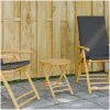 Hopfällbart trädgårdsbord bambu vidaXL 45 x 45 cm – miniatyr 1