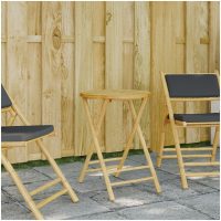 Hopfällbart trädgårdsbord bambu vidaXL