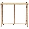 hopfällbart trädgårdsbord beige 90x51x75 cm konstrotting vidaXL – miniatyr 4