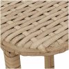 hopfällbart trädgårdsbord beige 90x51x75 cm konstrotting vidaXL – miniatyr 9