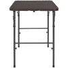 Hopfällbart trädgårdsbord brun 120x60x74 cm HDPE rotting vidaXL – miniatyr 3