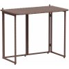Hopfällbart trädgårdsbord brun 90x51x75 cm konstrotting vidaXL – miniatyr 2