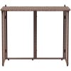 Hopfällbart trädgårdsbord brun 90x51x75 cm konstrotting vidaXL – miniatyr 4