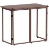 Hopfällbart trädgårdsbord brun 90x51x75 cm konstrotting vidaXL – miniatyr 6
