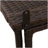 Hopfällbart trädgårdsbord brun 90x51x75 cm konstrotting vidaXL – miniatyr 8