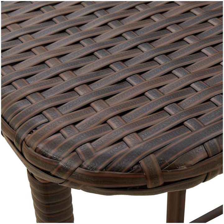 Hopfällbart trädgårdsbord brun 90x51x75 cm konstrotting vidaXL – bild 9