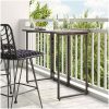 Hopfällbart trädgårdsbord brun 90x51x75 cm konstrotting vidaXL – miniatyr 1