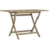 Hopfällbart trädgårdsbord grå 120x70x75 cm massiv teak vidaXL – miniatyr 2