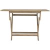 Hopfällbart trädgårdsbord grå 120x70x75 cm massiv teak vidaXL – miniatyr 3