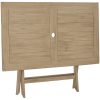 Hopfällbart trädgårdsbord grå 120x70x75 cm massiv teak vidaXL – miniatyr 5