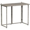 Hopfällbart trädgårdsbord grå 90x51x75 cm konstrotting vidaXL – miniatyr 2
