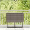 Hopfällbart trädgårdsbord grå 90x51x75 cm konstrotting vidaXL – miniatyr 3