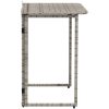 Hopfällbart trädgårdsbord grå 90x51x75 cm konstrotting vidaXL – miniatyr 5