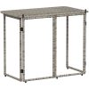 Hopfällbart trädgårdsbord grå 90x51x75 cm konstrotting vidaXL – miniatyr 6