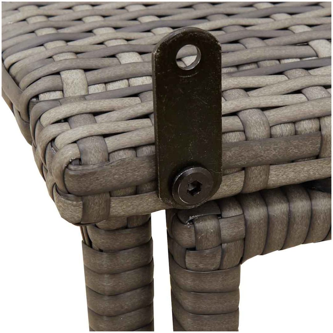 Hopfällbart trädgårdsbord grå 90x51x75 cm konstrotting vidaXL – bild 8