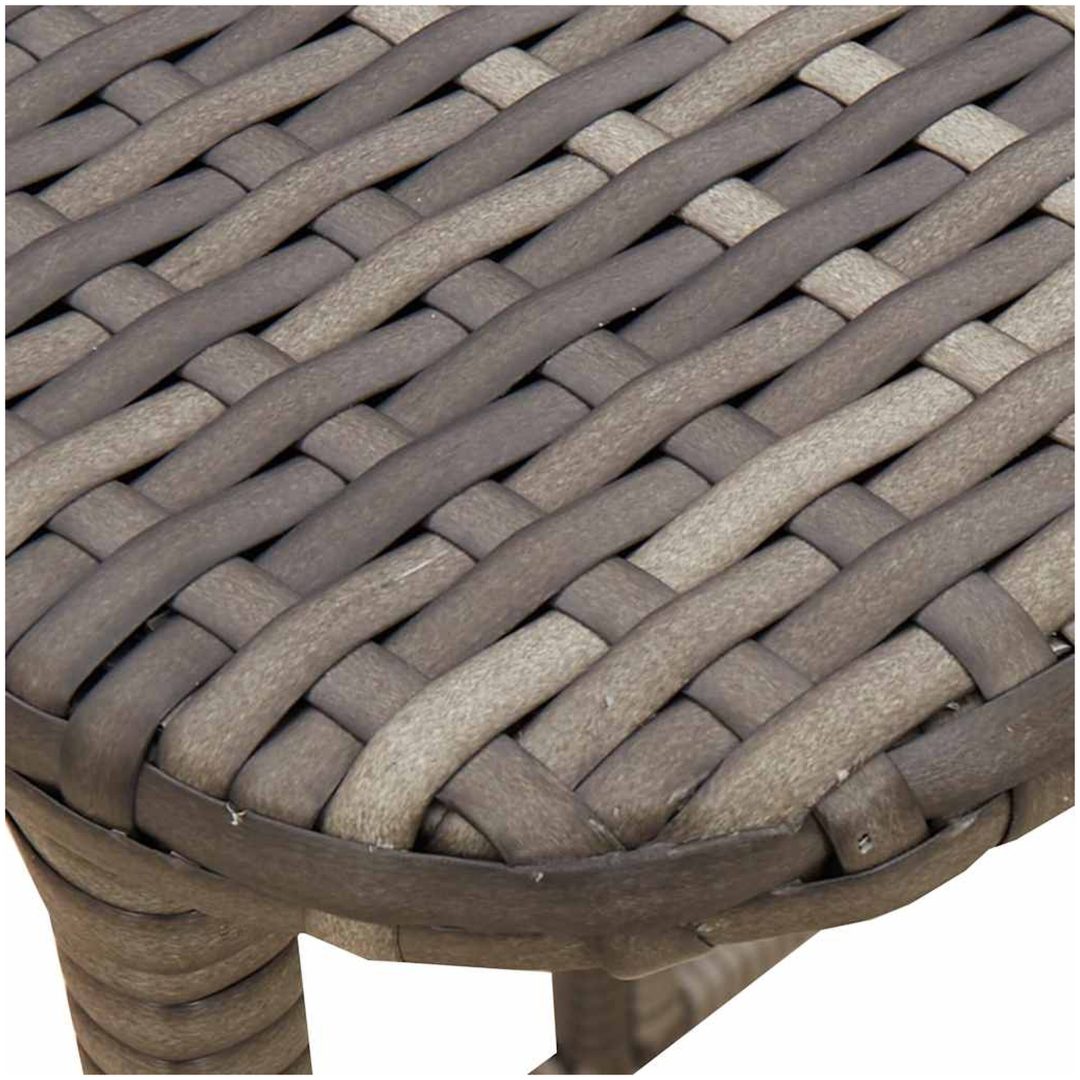 Hopfällbart trädgårdsbord grå 90x51x75 cm konstrotting vidaXL – bild 9