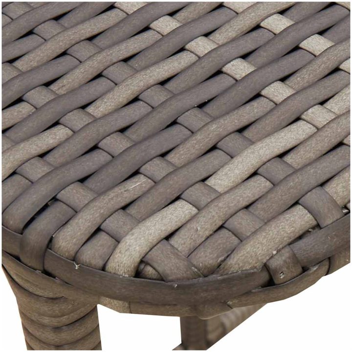 Hopfällbart trädgårdsbord grå 90x51x75 cm konstrotting vidaXL – bild 9