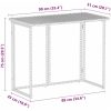 Hopfällbart trädgårdsbord grå 90x51x75 cm konstrotting vidaXL – miniatyr 10