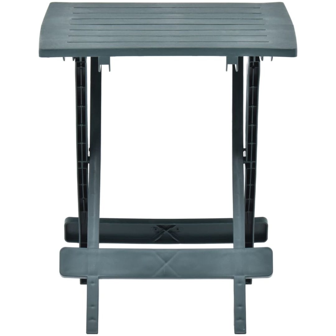 Hopfällbart trädgårdsbord grön 45x43x50 cm plast vidaXL – bild 2