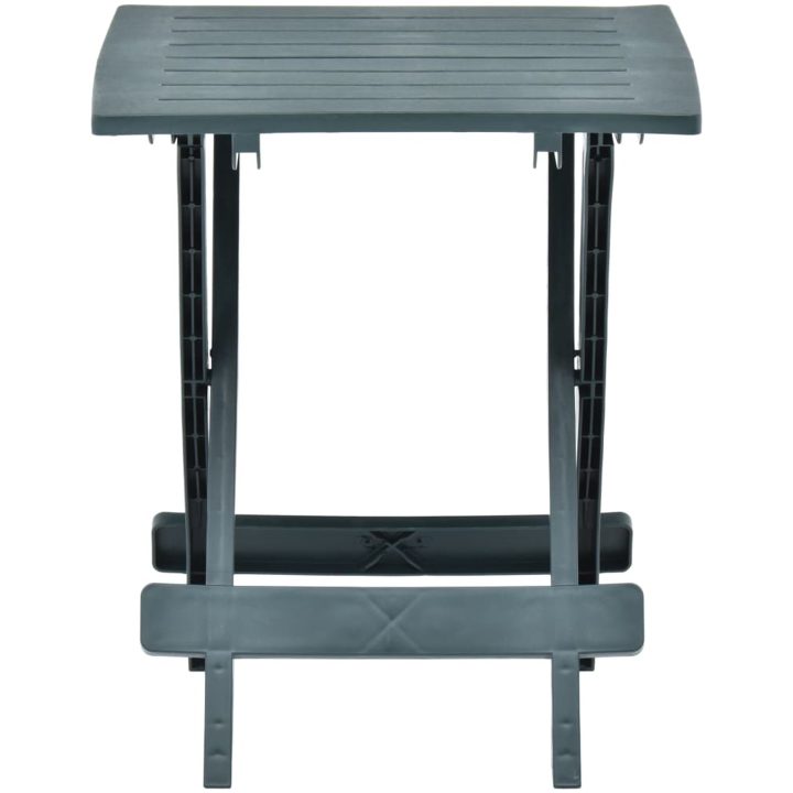 Hopfällbart trädgårdsbord grön 45x43x50 cm plast vidaXL – bild 2