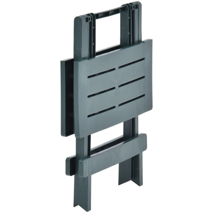 Hopfällbart trädgårdsbord grön 45x43x50 cm plast vidaXL – bild 4