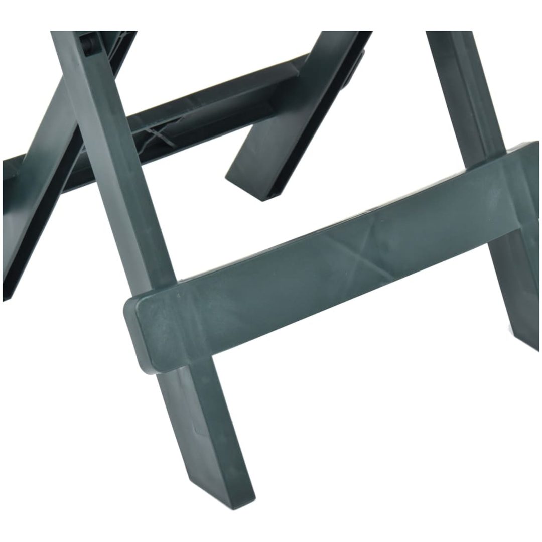 Hopfällbart trädgårdsbord grön 45x43x50 cm plast vidaXL – bild 5