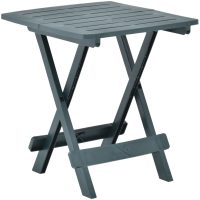 Hopfällbart trädgårdsbord grön 45x43x50 cm plast vidaXL