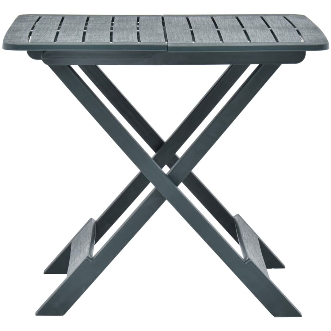 Hopfällbart trädgårdsbord grön 79x72x70 cm plast vidaXL – bild 2