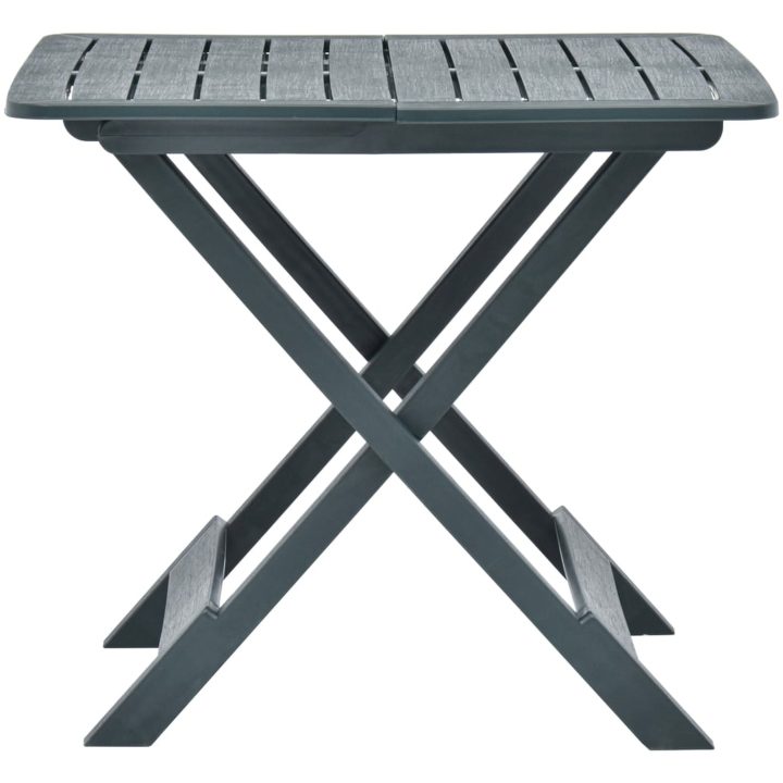 Hopfällbart trädgårdsbord grön 79x72x70 cm plast vidaXL – bild 2