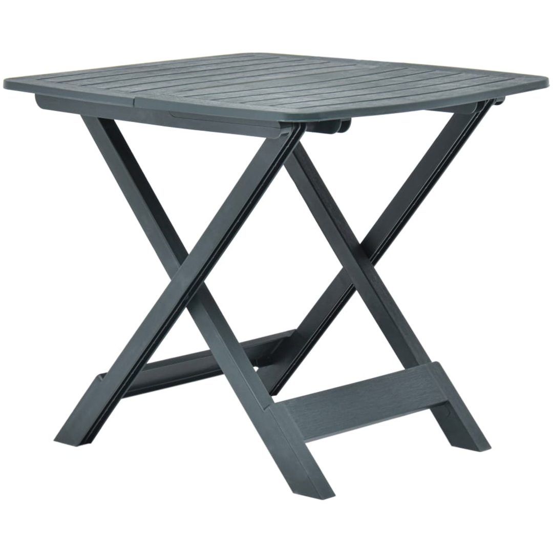 Hopfällbart trädgårdsbord grön 79x72x70 cm plast vidaXL – bild 3
