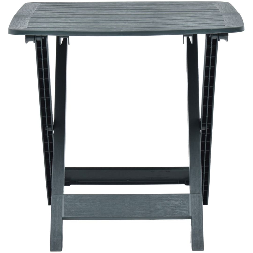 Hopfällbart trädgårdsbord grön 79x72x70 cm plast vidaXL – bild 4