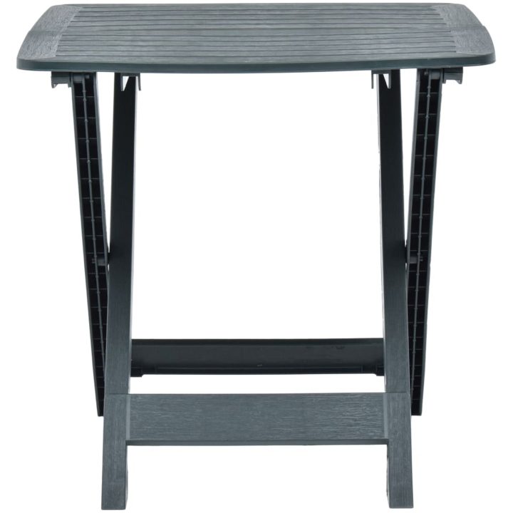 Hopfällbart trädgårdsbord grön 79x72x70 cm plast vidaXL – bild 4