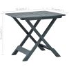 Hopfällbart trädgårdsbord grön 79x72x70 cm plast vidaXL – miniatyr 7