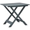 Hopfällbart trädgårdsbord grön 79x72x70 cm plast vidaXL – miniatyr 1