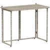 Hopfällbart trädgårdsbord ljusgrå 90x51x75 cm konstrotting vidaXL – miniatyr 2