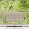 Hopfällbart trädgårdsbord ljusgrå 90x51x75 cm konstrotting vidaXL – miniatyr 3