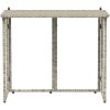 Hopfällbart trädgårdsbord ljusgrå 90x51x75 cm konstrotting vidaXL – miniatyr 4
