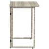 Hopfällbart trädgårdsbord ljusgrå 90x51x75 cm konstrotting vidaXL – miniatyr 5