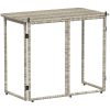 Hopfällbart trädgårdsbord ljusgrå 90x51x75 cm konstrotting vidaXL – miniatyr 6