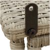 Hopfällbart trädgårdsbord ljusgrå 90x51x75 cm konstrotting vidaXL – miniatyr 8