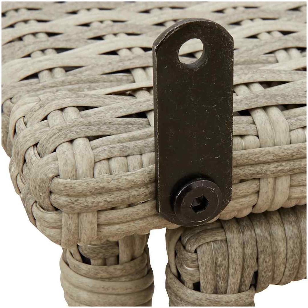 Hopfällbart trädgårdsbord ljusgrå 90x51x75 cm konstrotting vidaXL – bild 8