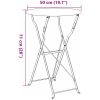 Hopfällbart Trädgårdsbord Ljusmint 50x71 cm Stål vidaXL Compact – miniatyr 11