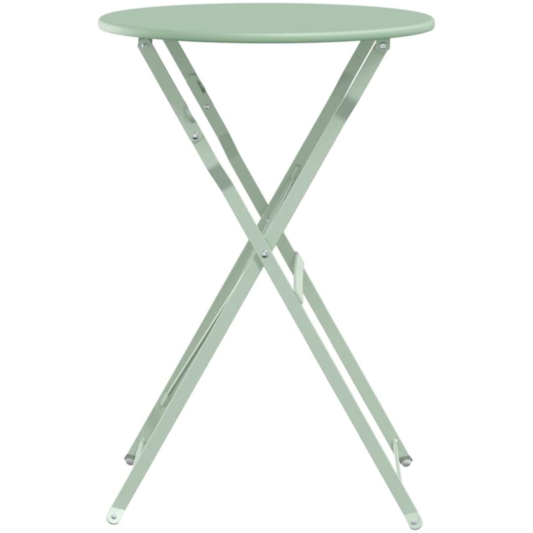 Hopfällbart Trädgårdsbord Ljusmint 50x71 cm Stål vidaXL Compact – bild 5
