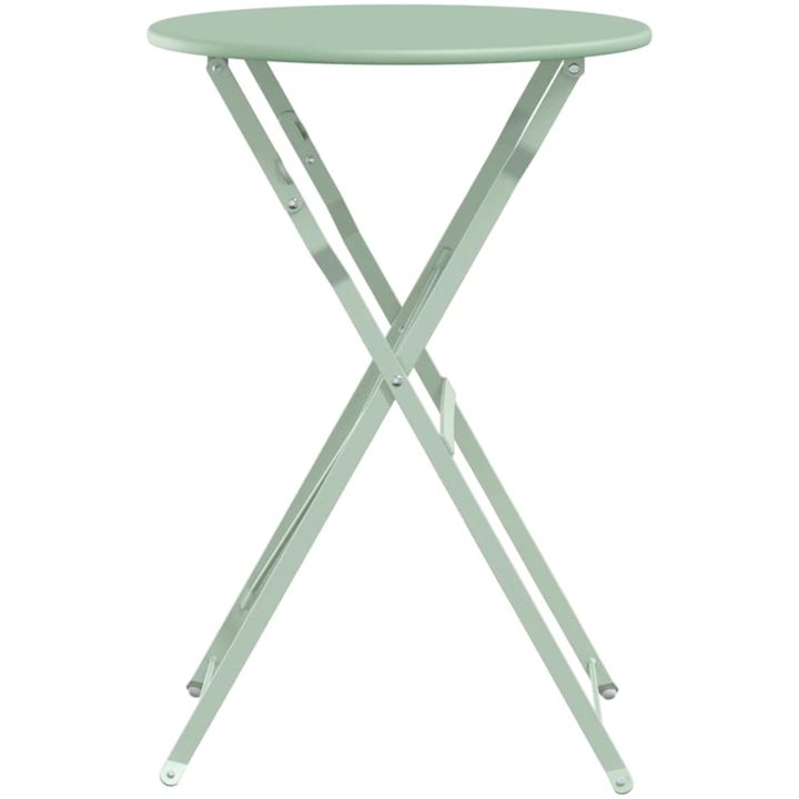 Hopfällbart Trädgårdsbord Ljusmint 50x71 cm Stål vidaXL Compact – bild 5