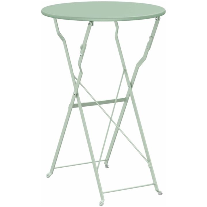 Hopfällbart Trädgårdsbord Ljusmint 50x71 cm Stål vidaXL Compact – bild 6